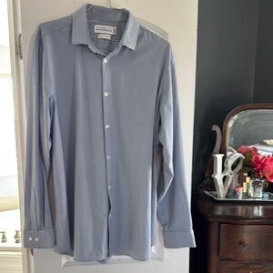 Men's Mizzen+Main Blue Dress Shirt, size xxl
